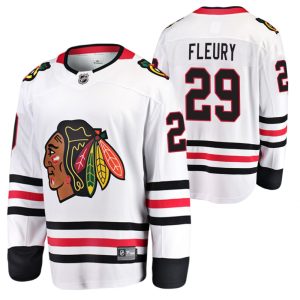 Chicago Blackhawks Trikot Marc-Andre Fleury 2021 Weiß Auswärts Player 2021 Trade